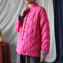 23131喜墨原创立领宽松中式盘扣女装棉衣复古文艺加厚保暖棉袄