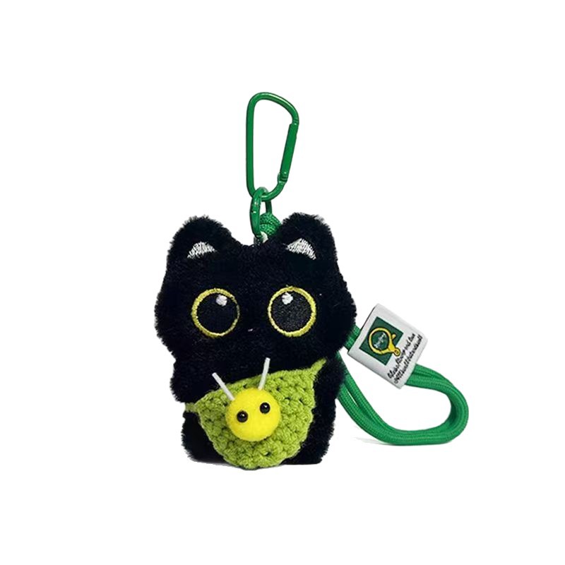 Boutique lujoso muñeca de peluche ligera regalo de cumpleaños colgante chirriante gatito bolsas colgantes de ojos grandes gatitos