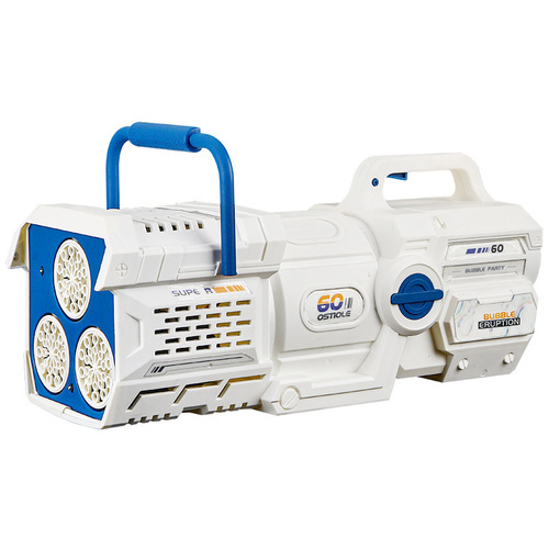 Internet celebrity 60-hole rocket launcher bubble gun children's bubble blowing toy extra large handheld fully automatic electric bubble machine