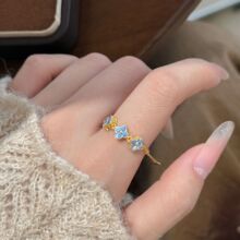 ����S925���y�p���~���ʯ�18K�� С������{���{���ʽ������ָ