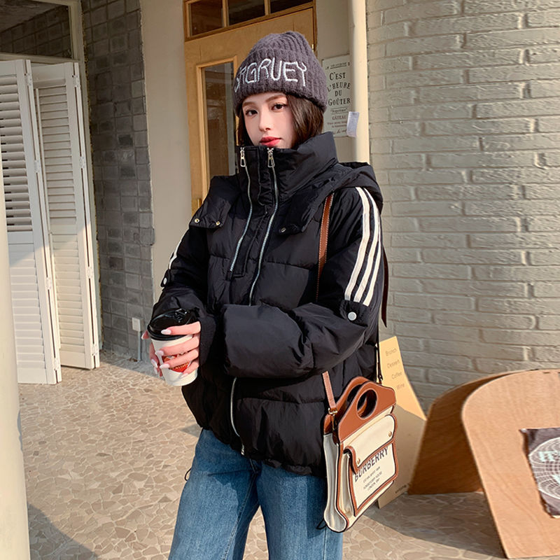 2025年新款韩版宽松百搭棉衣女短款时尚学生棉袄棉服冬季连帽外套