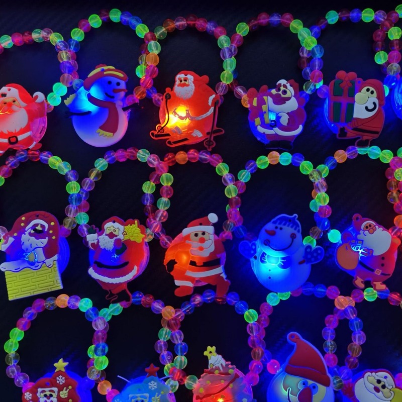 クリスマス光るブレスレット、ハロウィンブレスレット、ネックレス、指輪、子供のおもちゃ、光るブレスレット、パーティー用|undefined