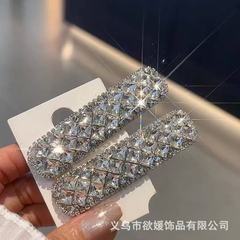韩系精致轻奢发夹鸭嘴夹满钻气质时尚百搭BB夹掰掰夹碎发夹女发卡