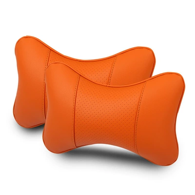 car pillow bone headrest car – Headrest - a-pair-of-punched-headrests-orange