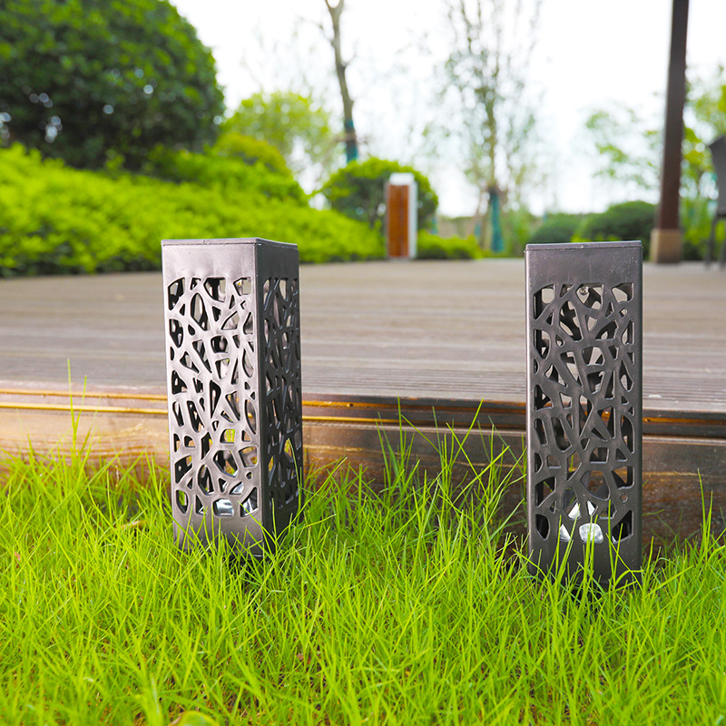 LED Hollow Light Outdoor Waterproof Landscape Garden Light Home Park Community Roadside Solar Ground Lawn Light