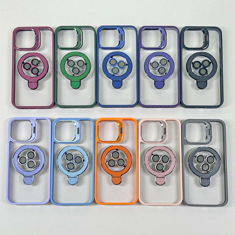 iPhone16promax手机壳双支架镜头适用16plus全包11/12promax简约