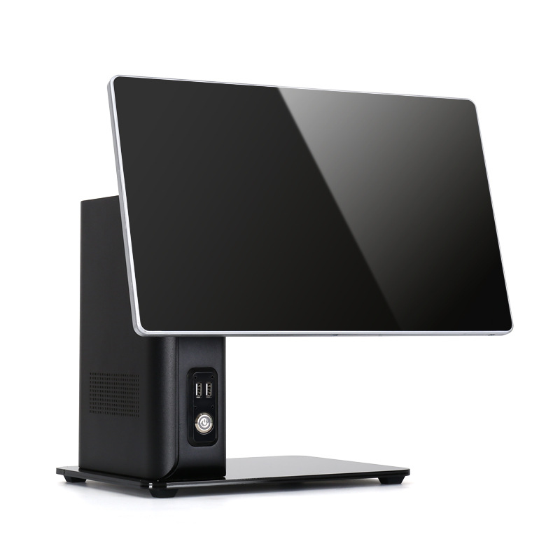 工厂直销单屏收银机15.6寸触摸屏带打印机钱箱收银一体机