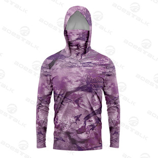 Men's Floating Fishing Gear Hooded Fishing Suit with Dust Mask and Uv Protection Upf 50 Lightweight Fishing Suit