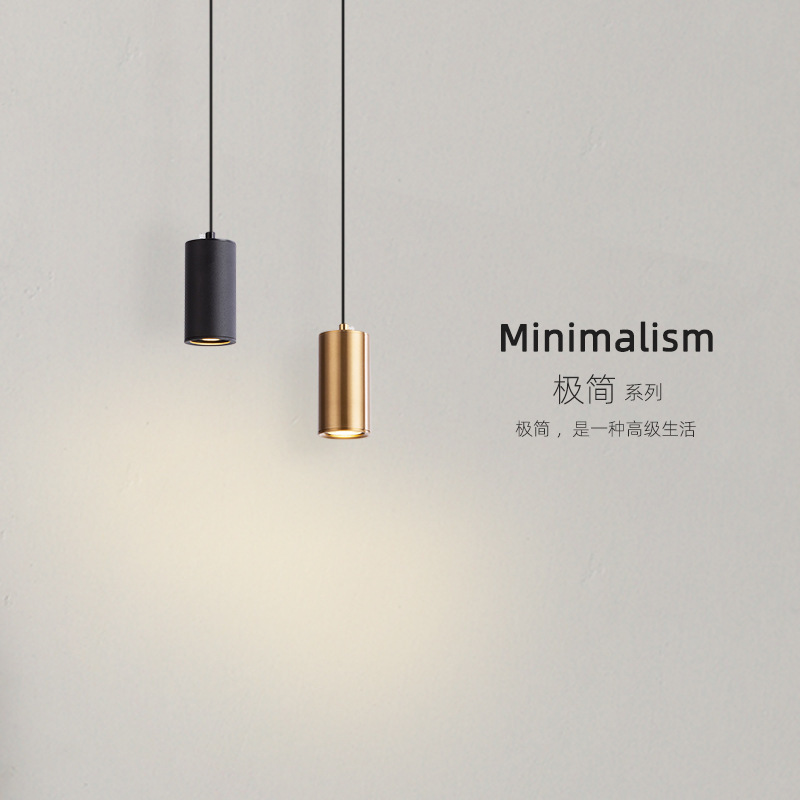 Bedside Chandelier Bedroom Lamp Minimalist Creative Strip Lamp Nordic Simple Modern Dining Room Lamp Bar Single Head Small Chandelier