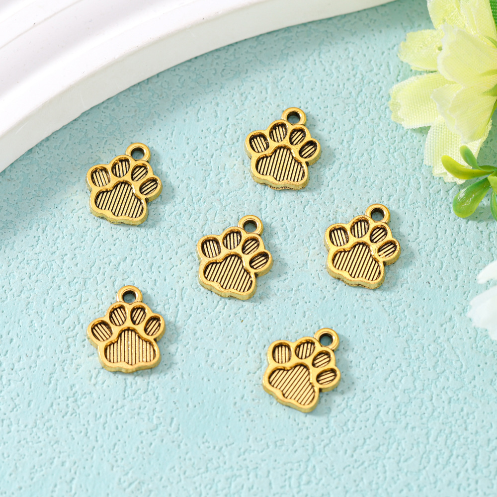 Metal accessory with accessories, hands and feet prints, necklace, retro cute pendant, DIY 3