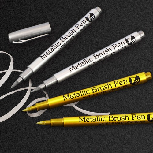 Gather 550 Gold, Silver, Copper, Color Paint Pens Oil-based Marker Signatures Graffiti Drawing Colored Pencils DIY High-Gloss Pen Box Set