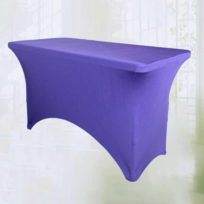 Foreign Trade Tables and Chairs, Dining Tables, Elastic Rectangular Stretchable Tables for Hotels, Weddings, Universal Solid Color Simple Banquet Event Decoration