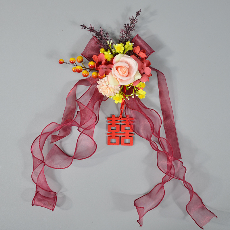 Wedding Supplies Wedding Room Curtain Tie Stair Handrail Door Handle Decoration Housewarming Door and Window Arrangement
