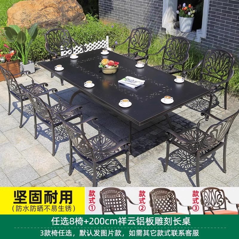 Opcional 8 sillas 200cm Xiangyun mesa larga mesa sin hueco