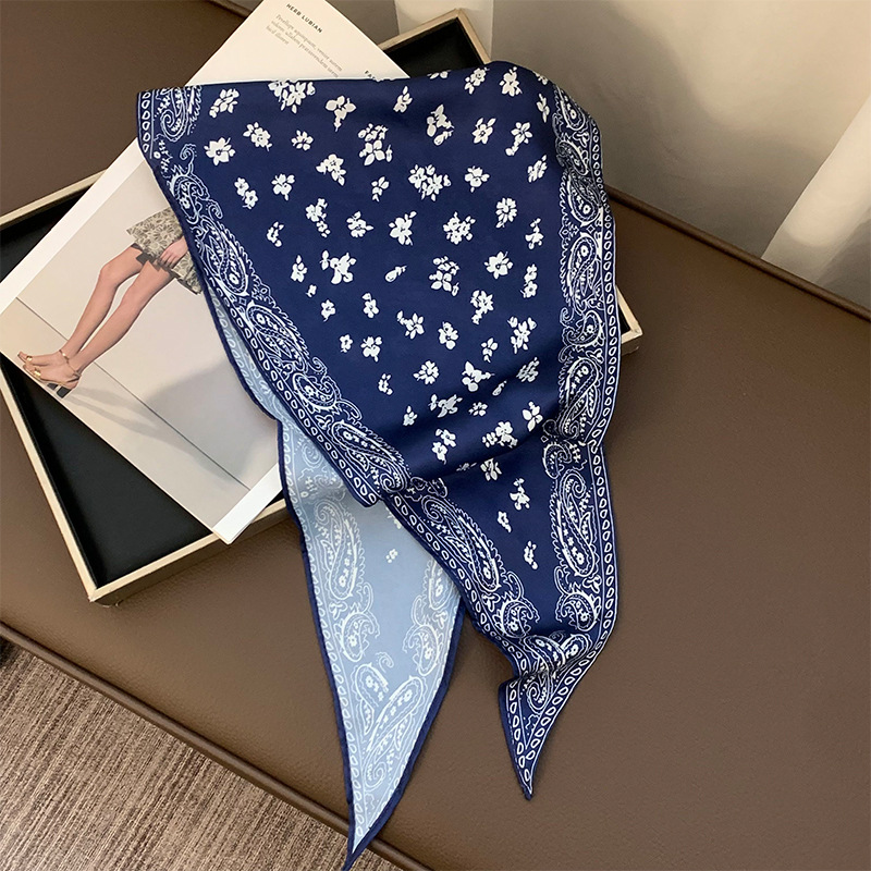 Flores de anacaju cortadas bufandas de seda de cuello bufandas de alto nivel bufandas de cabello bufandas multifuncionales bufandas triangulares bufandas de cintura bufandas