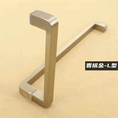 Portal Wrist — thickened L-shaped bathroom handle - l-shaped-handle-with-hole-spacing-475275-one-set-champagne-gold-brushed-fingerprint-free-extra-thick-genuine-high-quality-handle