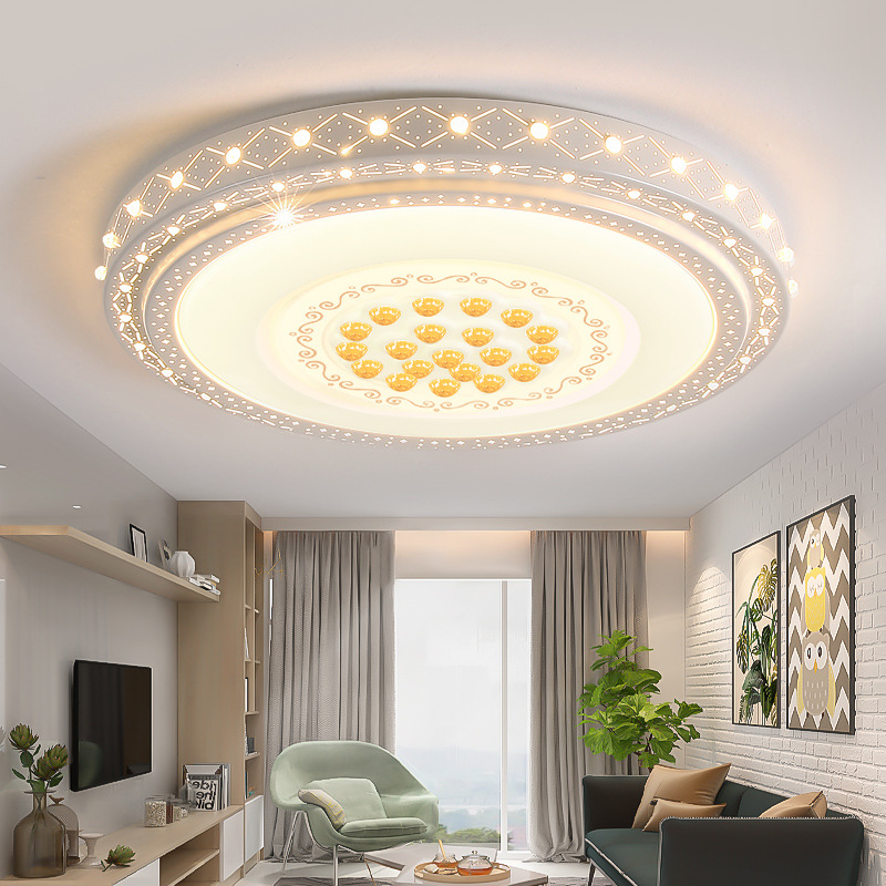 2023新款客厅灯圆形大灯客厅吸顶灯简约现代卧室灯时尚书房灯具灯