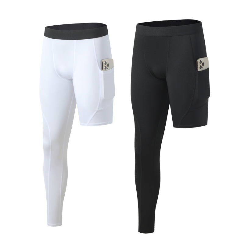 Single-Leg Basketball Compression High-Elastic Long Pants Nba American Style Men's Pocket Sports Training Running Fitness Yoga Pants Jogging Single-Leg Basketball Compression High-Elastic Long Pants Nba American Style Men's Pocket Sports Training Running Fitness Yoga Pants Jogging