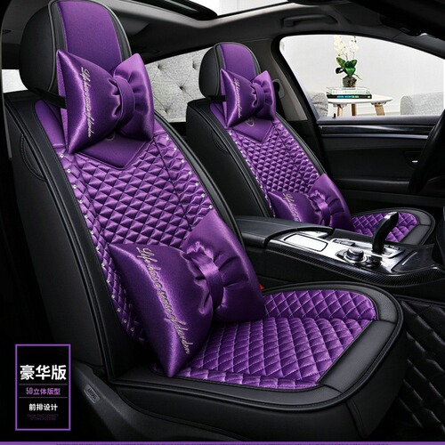 Car seat cushion summer all-season universal seat cover linen skin full cover 3D seat cushion diamond inlaid seat cover one piece drop shipping
