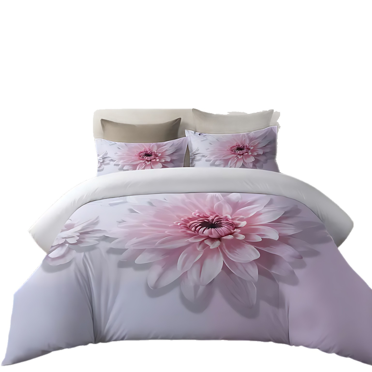 TEMU / JIT transfronterizo textil doméstico lirio flor molienda impresión digital 3D set de ropa de cama