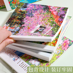 48k可愛插畫空白方方本學生加厚專用做手賬本子口袋畫畫本筆記本