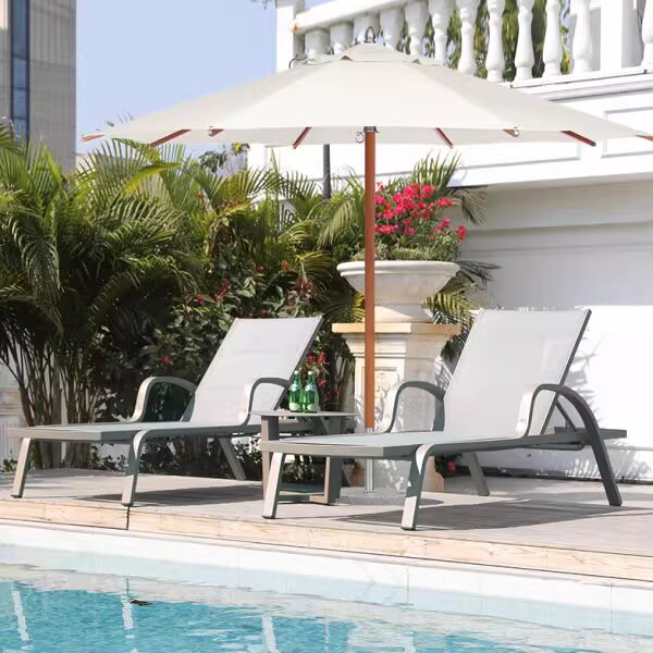 Silla de playa piscina al aire libre balcón patio piscina de ocio impermeable solar terraza jardín estilo europeo