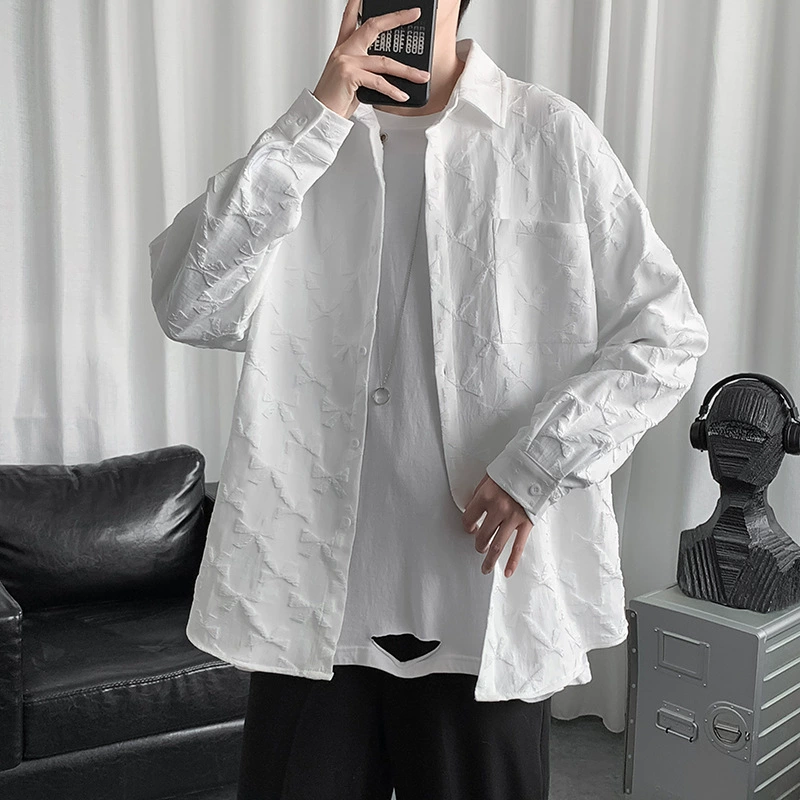 Красавец рубашка с длинными рукавами мужской весенний дизайн