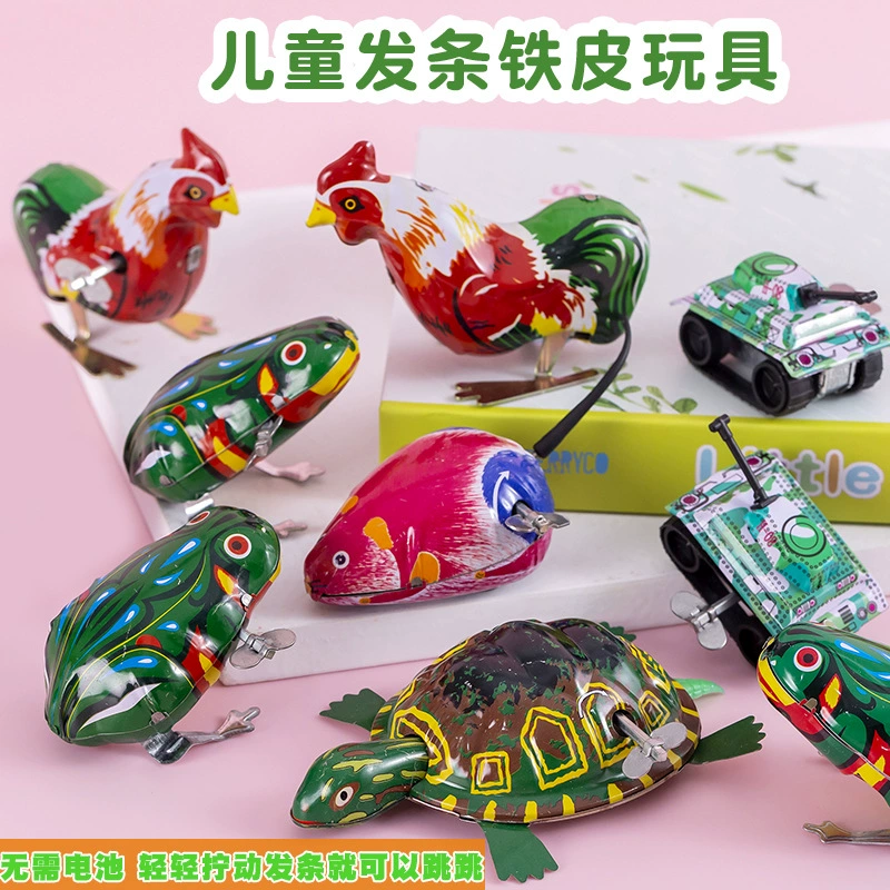 Классическая заводная игрушка для прыжков, лягушка, ностальгия, подарок на день рождения