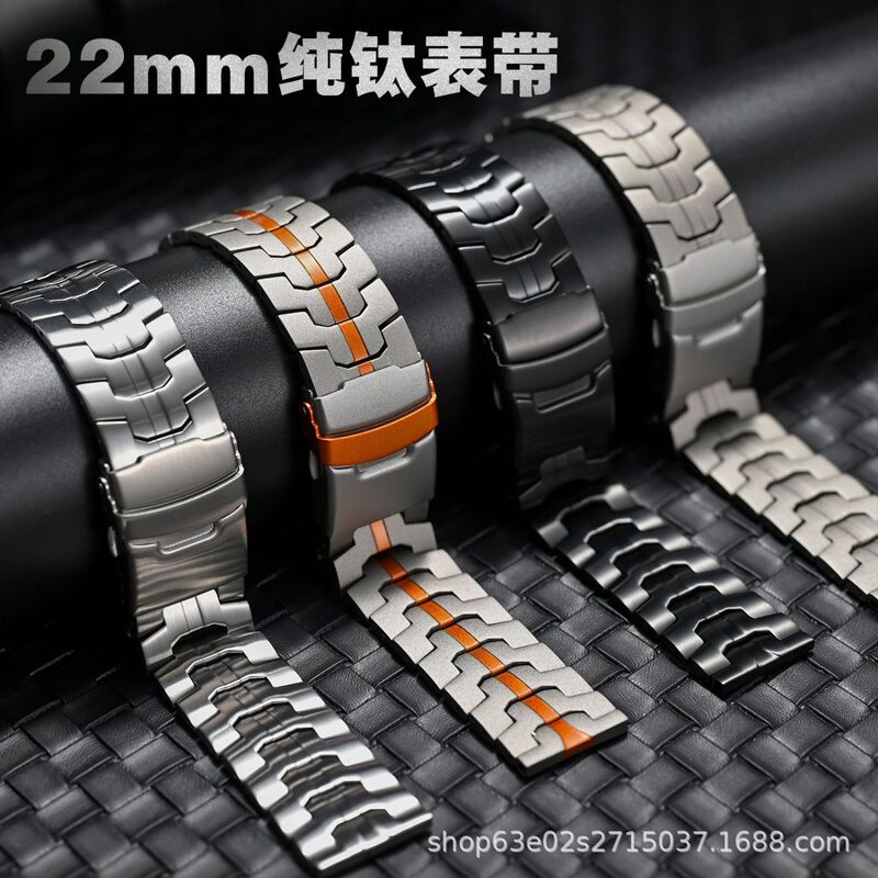 Suitable for Huawei Gt5 Pro Titanium Metal Watch Band Samsung Watch8 New Smart Steel Iron Man Watch Band Cross-Border