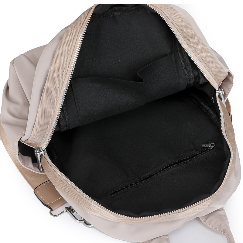 Mochila de concha simple y versátil para mujer, ligero, de alto valor, moda, pequeña mochila de tela de nailon para mujer