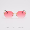 Brand retro metal fashionable sunglasses, European style, internet celebrity