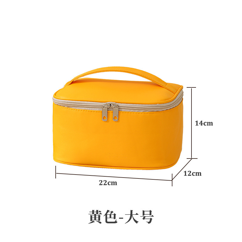 Bolsa de maquillaje de alta calidad impermeable PU cuero bolsa de cosméticos portátil con cremallera almacenamiento facial