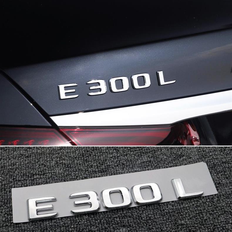 Mercedes-Benz E300L C260L C200L rear emblem, custom lettering for car decoration, E-Class and C-Class black rear car sticker