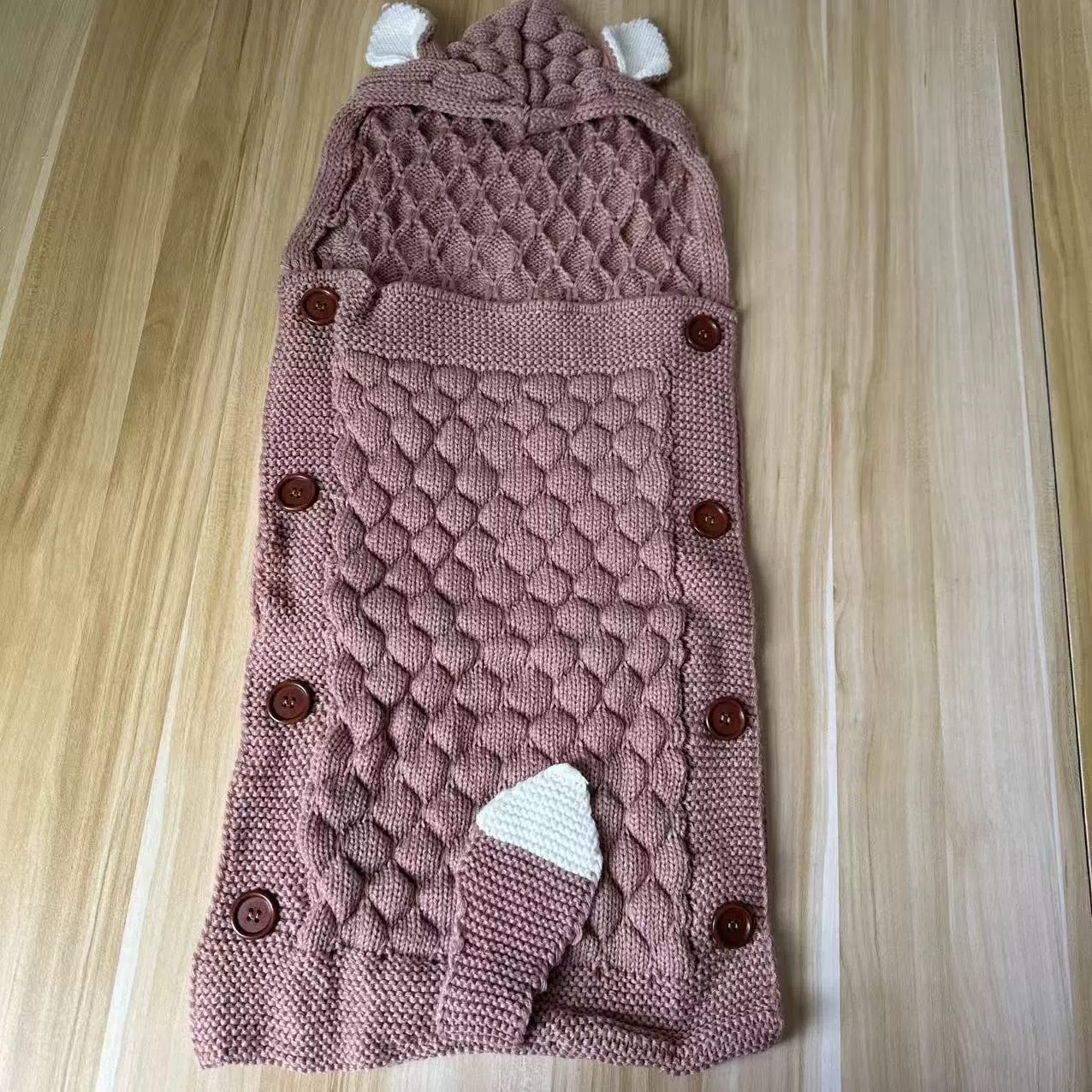 Universal sleeping bag, children's knitted double-layer duvet