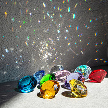 刻面K9水晶钻石diy创意大号玻璃摆件批发 结婚纪念日送女友的礼物