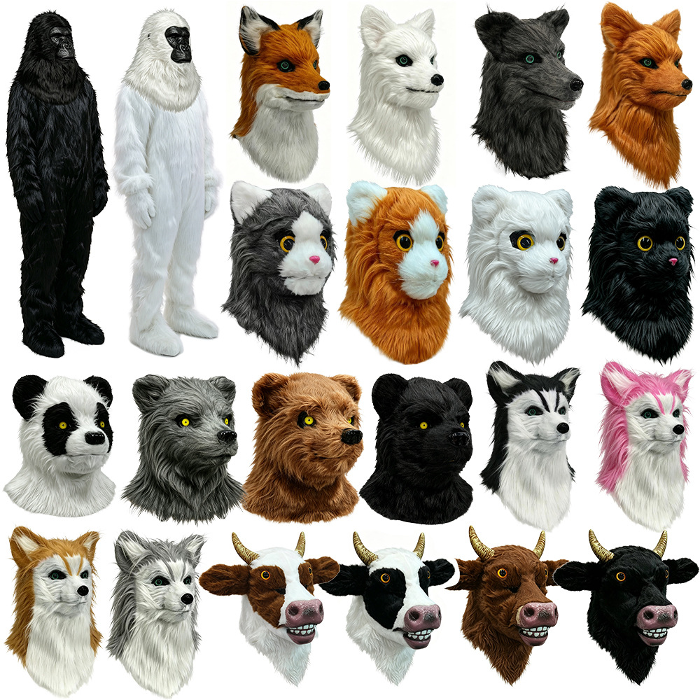 Puede abrir la boca, divertida serie de sombreros de animales, mascarada, máscara de mordida de boca, accesorios de actuación de fiesta de Halloween image 5
