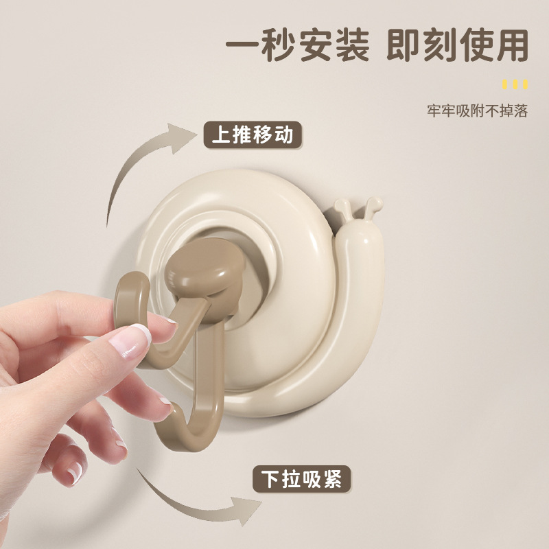 gancho de ventosa libre de perforación vacío fuerte portante de carga tipo pared cocina baño puerta de baño almacenamiento gancho adhesivo detrás
