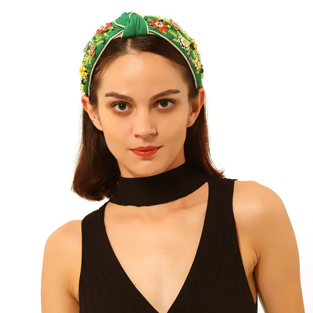 1 Piece Quantity Daily Occasion Cloth, Rhinestone Material Fashion Plaid Flower Cloth Rhinestone Hair Band 1 Piece