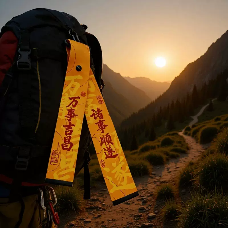 登山徒步飘带骑行滑雪飘带明星应援丝带印刷图案logo绑带行李飘带