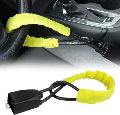 Cross-Border Amazon Car Steering Wheel Car lock - yellow