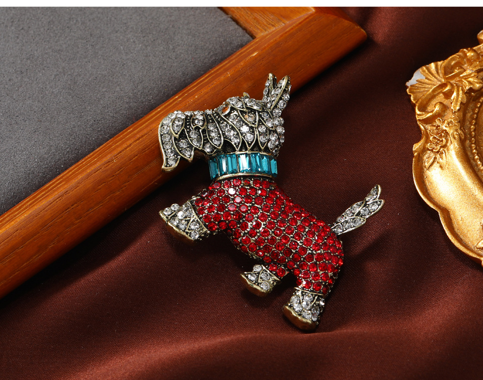 25g Weight Brooches Classification Holiday, Banquet Occasion Alloy Material Animal, Dog Pattern Unisex Gender Glam, Cute, Retro Style Glam Cute Retro Pin Animal Dog Alloy Unisex Brooches 4