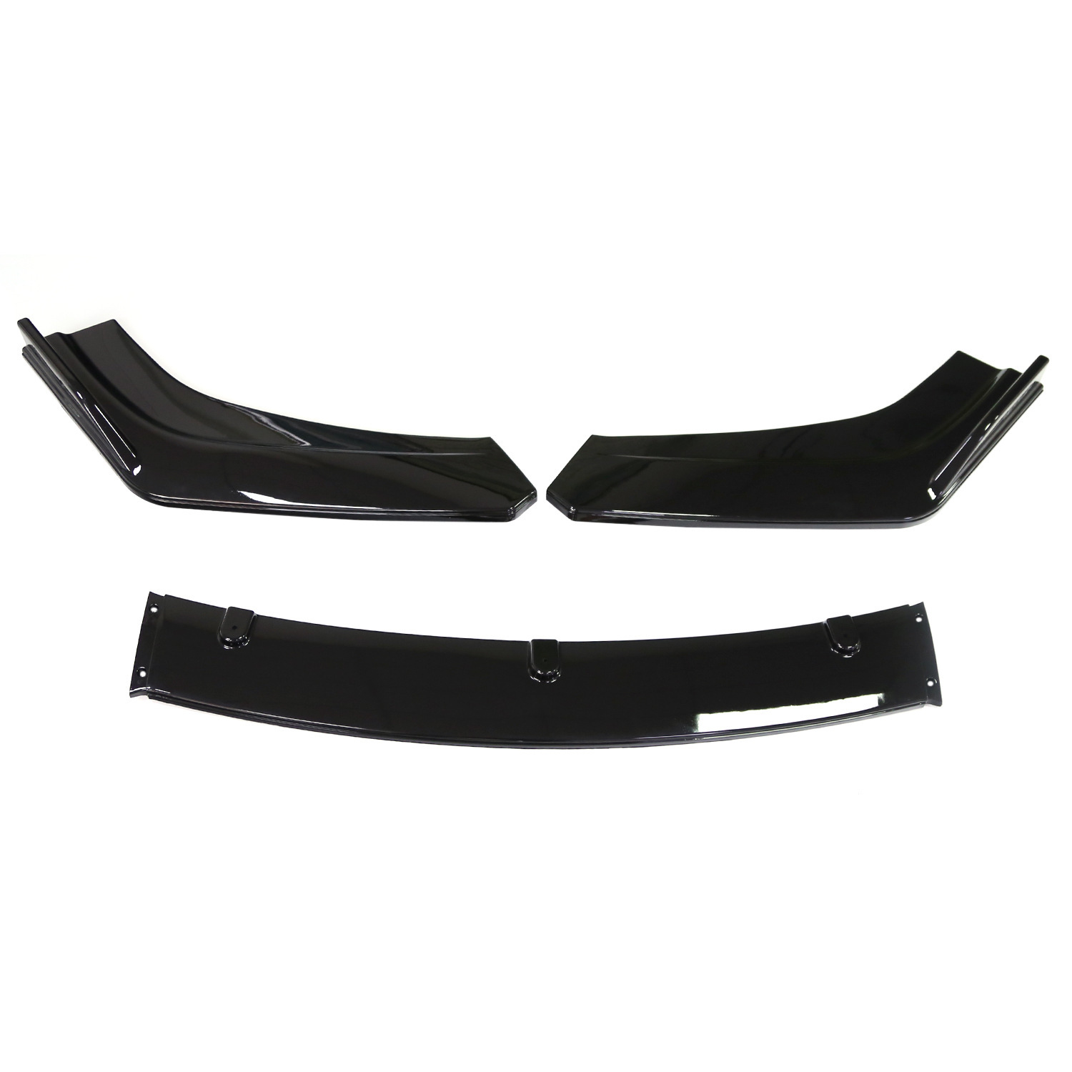 Universal Car Front Spoiler Three-Section Front Lip Front Chin Front Bumper Carbon Fiber Pattern Large and Small Surround Spoiler Modification