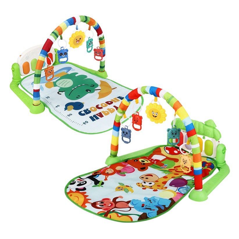 Venta caliente transfronteriza bebé fitness rack juguete 0-1 años bebé recién nacido música pedal gateando estera juguete