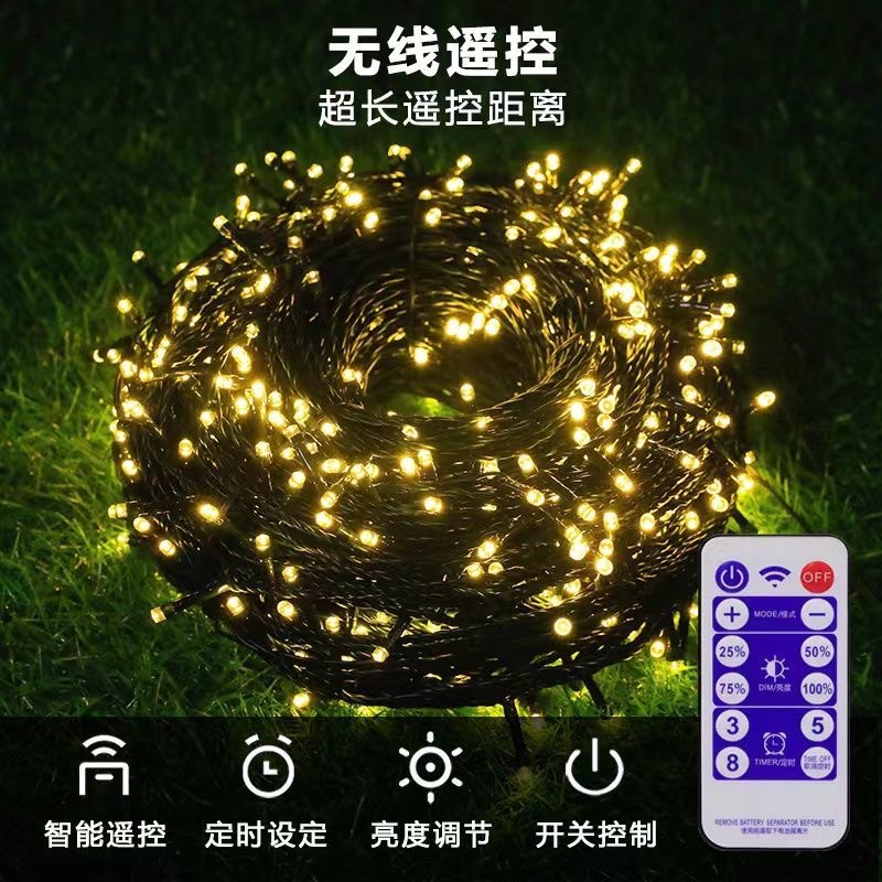 String de lámparas solares LED lámparas de color de Año Nuevo lámpara de decoración de jardín al aire libre impermeable estrella de atmósfera sin enchufe image 4