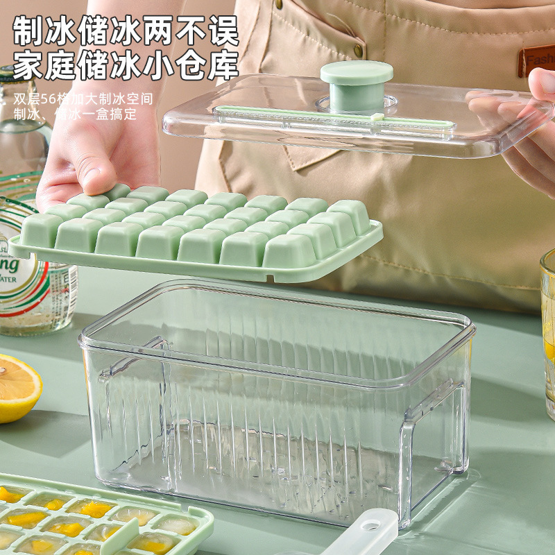 Arnold Ice Cube Mold Frozen Ice Cube Artifact Food Grade Pressed Ice Tray Home Refrigerator Homemade Ice Cube Ice Making