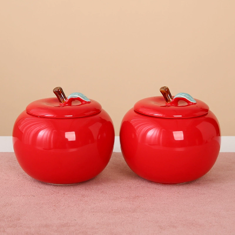 Apple, ceramic big protective amulet, decorations for living room