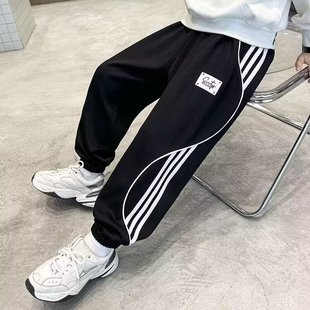 Western Style Boys' Pants Spring and Autumn Children's Autumn Sports Pants 2024 New Large Children's Autumn Wear Sweatpants Handsome Fried