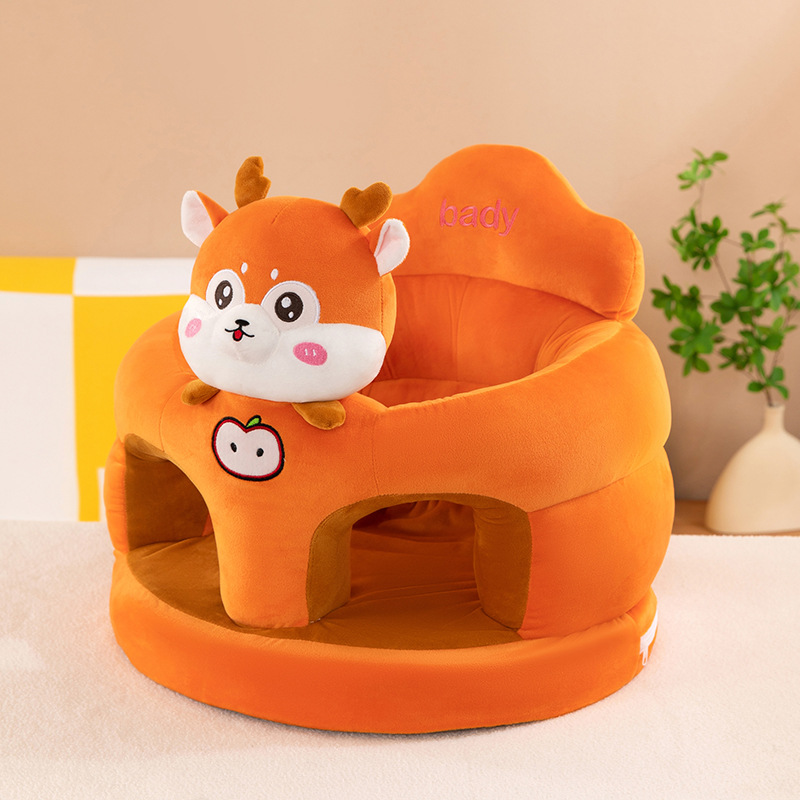 Asiento de bebé anti-caída juguetes de peluche anti-rollback dibujos animados bebé aprendiendo a sentarse en un pequeño sofá al por mayor artefactos mágicos para niños