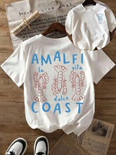 W 32894 Lobster Print T-Shirt ��Ϻӡ��T�� ����ѷŷ���羳