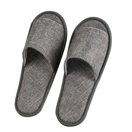 Wholesale hotel slippers disposable linen cotton thickened non-slip bed and breakfast beauty salon hotel hotel slippers